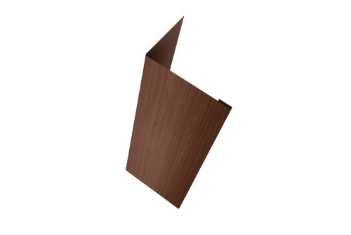 Нащельник (для калиток и ворот) 25х35 жалюзи Milan, Tokyo, Palermo 0,45 Print Elite Choco wood
