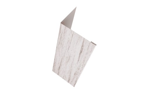 Нащельник (для калиток и ворот) 25х35 жалюзи Milan, Tokyo, Palermo 0,45 Print Elite Snow wood