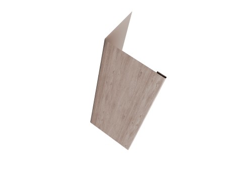 Нащельник (для калиток и ворот) 25х35 жалюзи Milan, Tokyo, Palermo 0,45 Print Elite White wood