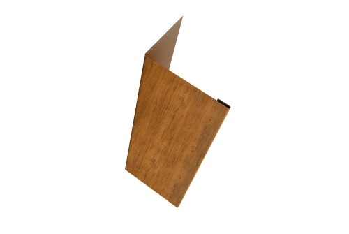 Нащельник (для калиток и ворот) 25х35 жалюзи Milan, Tokyo, Palermo 0,45 Print Premium Golden wood