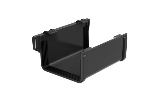 Соединитель желоба GALECO система PVC2 ПВХ графит RAL 7015 D 124 мм