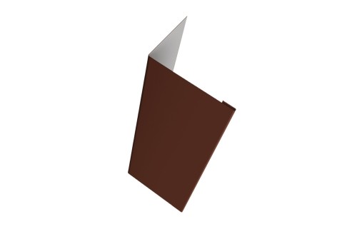 Нащельник (для калиток и ворот) 25х35 жалюзи Milan, Tokyo, Palermo 0,5 Quarzit с пленкой RAL 8017