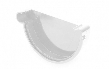 Заглушка желоба левая GALECO система PVC (ПВХ) D 124 (110) мм