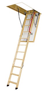 Лестница деревянная с люком на чердак LTK Thermo 70х130/280