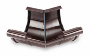 Угол желоба наружный регулируемый GALECO система PVC (ПВХ) 90-150 градусов D 152 (130) мм Угол желоба наружный регулируемый GALECO система PVC (ПВХ) 90-150 градусов D 152 (130) мм