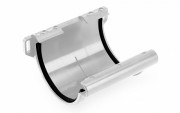 Соединитель желоба GALECO система PVC (ПВХ) белый RAL 9010 D 152 (130) мм 2 Соединитель желоба GALECO система PVC (ПВХ) белый RAL 9010 D 152 (130) мм 2