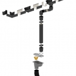 Коллекция Galeco STAL2 125/80х80 мм, черный RAL 9005 Коллекция Galeco STAL2 125/80х80 мм, черный RAL 9005