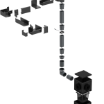 Коллекция Galeco HIDDEN (скрытая водосточная система), черный RAL 9005