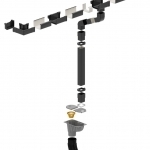 Коллекция Galeco PVC2 135/70х80 мм, черный RAL 9005 Коллекция Galeco PVC2 135/70х80 мм, черный RAL 9005